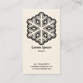 ビッグスノーフレーク – （クリームカード） 名刺 (裏面)