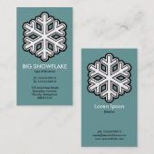 ビッグスノーフレーク – ターコイズグレー(669999) 名刺 (正面/裏面)