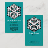 ビッグスノーフレーク – ターコイズ(009999) 名刺 (正面/裏面)