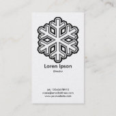 ビッグスノーフレーク – ホワイト(プラチナカード) 名刺 (裏面)