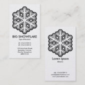 ビッグスノーフレーク – ホワイト(金ゴールドカード) 名刺 (正面/裏面)