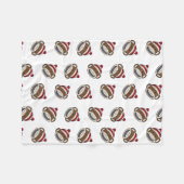 ビッグスマイルソックサル絵文字 フリースブランケット (正面(横))