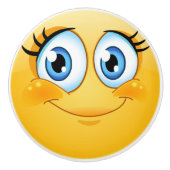 ビッグスマイルハッピー顔ドロワーノブ – SRF セラミックノブ (正面)