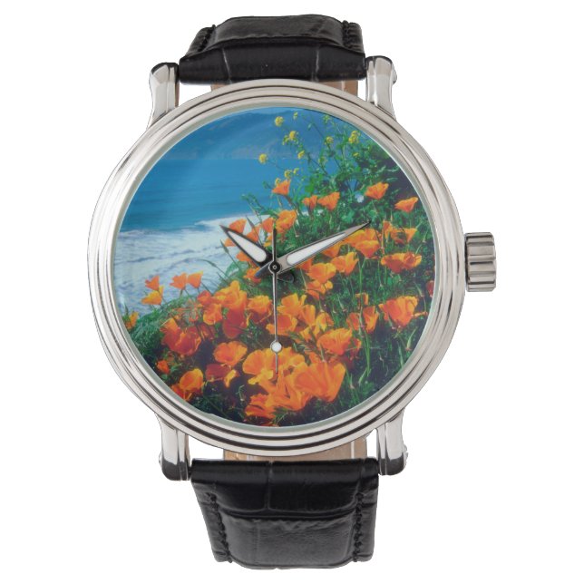ビッグスルの近くの太平洋岸に沿ったケシ 腕時計 (正面)