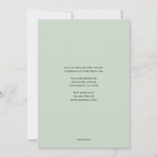 ビッグセリフの卒業招待状 案内状 (裏面)