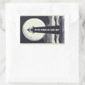 ビッグセーブルポイントミシガンライトハウスムーン 長方形シール (バッグ)