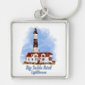 ビッグセーブルポイントライトハウスウォーターカラー – ミシガン キーホルダー (正面)