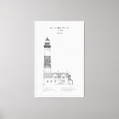 ビッグセーブルポイントライトハウス – ミシガン州 – BD キャンバスプリント (正面)