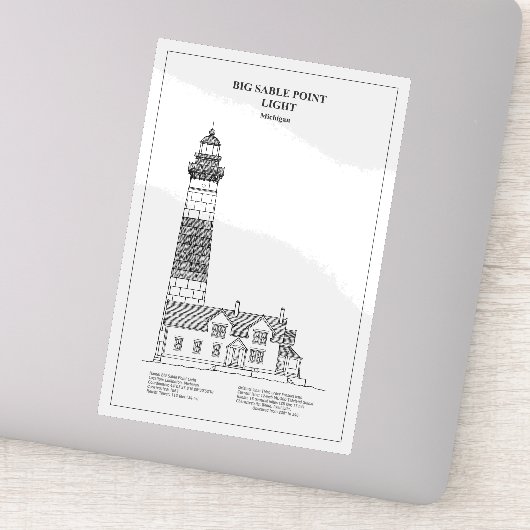 ビッグセーブルポイントライトハウス – ミシガン州 – BD シール (詳細)
