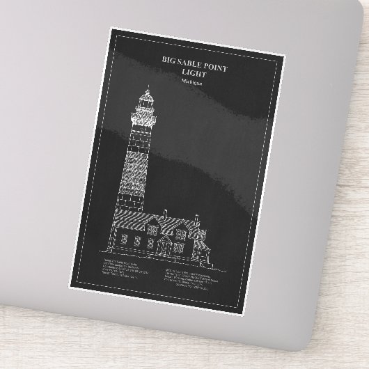 ビッグセーブルポイントライトハウス – ミシガン州 – PD シール (詳細)