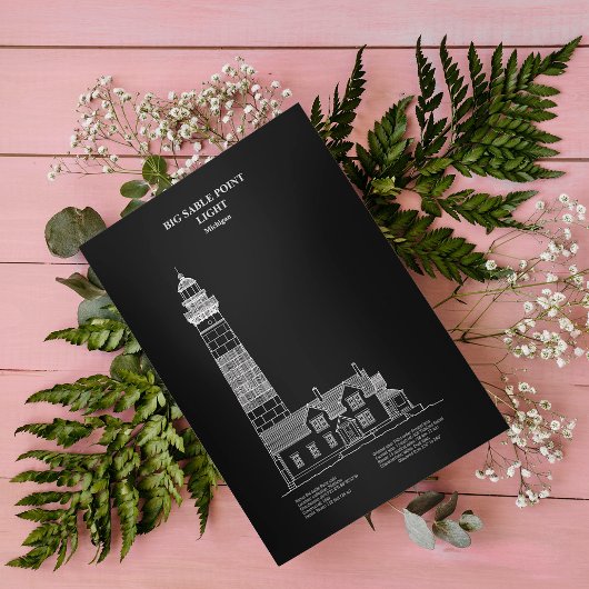 ビッグセーブルポイントライトハウス – ミシガン州 – PD ポストカード