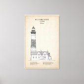 ビッグセーブルポイントライトハウス – ミシガン州 – SBD キャンバスプリント (正面)