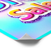 ビッグセールピンクのシーズンの終わりプロモーション海 ポスター (角)