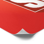 ビッグセールレッドリテールバッグデザイン ポスター (角)