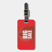 ビッグセールレッドリテールバッグデザイン ラゲッジタグ (正面縦)