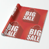 ビッグセールレッドリテールバッグデザイン ラッピングペーパー (アンロールド)