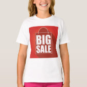 ビッグセールレッドリテールバッグデザイン Tシャツ (正面)