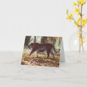 ビッグタイガー誕生日グリーティングカード カード (黄色い花)