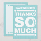 ビッグタイプバルミツワーサンキューカードインライトティール（緑がかった色） サンキューカード (正面/裏面)