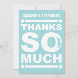 ビッグタイプバルミツワーサンキューカードインライトティール（緑がかった色） サンキューカード