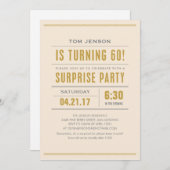 ビッグタイプ60th誕生日サプライズパーティの招待状 招待状 (正面/裏面)