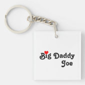 ビッグダディと赤いハート キーホルダー (正面)