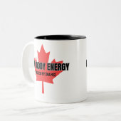 ビッグダディーエナジーカナダメープルリーフがあなたによって燃料 ツートーンマグカップ (正面左)