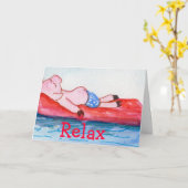 ビッグダディーピグオンラフトビーチ カード (黄色い花)