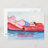 ビッグダディーピグオンラフトビーチ ポストカード (正面/裏面)