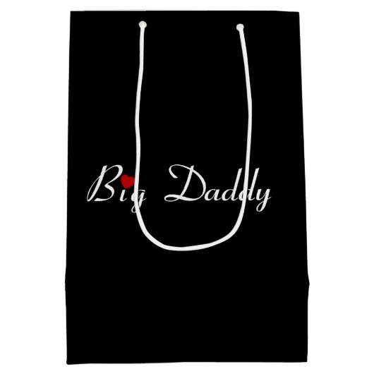 ビッグダディwith赤いハート中抱き枕 ミディアムペーパーバッグ (裏面)