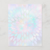 ビッグダリアフェイクホログラフィックデザイン美しいサロン チラシ (裏面)