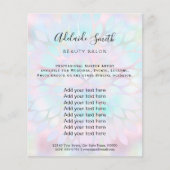 ビッグダリアフェイクホログラフィックデザイン美しいサロン チラシ (正面)