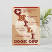 ビッグチリはっきりした調理師オフパーティの招待状 招待状 (スタンド正面)