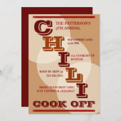 ビッグチリはっきりした調理師オフパーティの招待状 招待状 (正面/裏面)