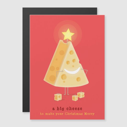 ビッグチーズのマグネットクリスマスカード (正面/裏面)