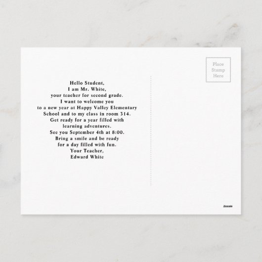 ビッグツリーズアメージングアドベンチャー先生ノート葉書 シーズンポストカード (裏面)