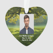 ビッグツリーフォレスト日付フォトカスタム オーナメント (裏面)