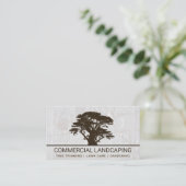 ビッグツリーロゴ | 白い岩の背景 名刺 (スタンド正面)