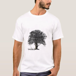 ビッグツリー ブラックアート -シルエット自然イラスト Tシャツ