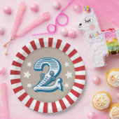 ビッグツーサーカスビッグトップ2バースデーパーティープレート ペーパープレート (パーティー)