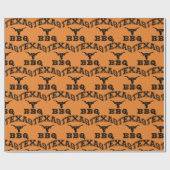 ビッグテキサス州BBQバイクもしくは自転車に乗る人オレンジ ラッピングペーパー (フラット)