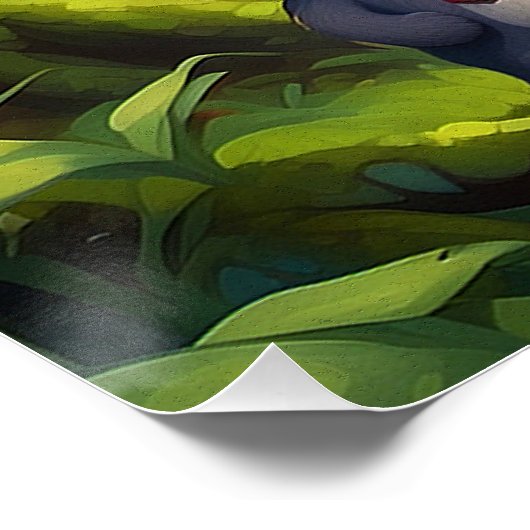 ビッグテディベアとベビーテディカートゥー子供へン ポスター (コーナー)