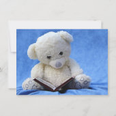 ビッグテディベア読ブックボーイシャワー招待状 案内状 (裏面)