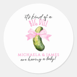 ビッグディル・ウォーターカラー・ピクルス カップルのベイビーシャワー ラウンドシール
