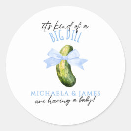 ビッグディル・ウォーターカラー・ピクルス カップルのベイビーシャワー ラウンドシール