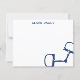 ビッグディースネッフルビットホースノーテカード – ネイビー サンキューカード