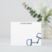 ビッグディースネッフルビットホースノーテカード – ネイビー サンキューカード (スタンド正面)