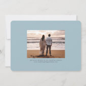 ビッグデイゲタウェイおもしろい1枚の写真の目的地の結婚式 セーブザデート (裏面)