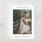 ビッグデイシンプルボホ素朴ブライダルシャワー写真 招待状 (正面)