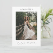 ビッグデイシンプルボホ素朴ブライダルシャワー写真 招待状 (スタンド正面)